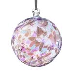 Hanging Glass Friendship Ball 10cm diameter , Pearl