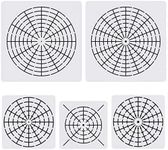 5 Pieces Mandala Dot Painting Tool Stencils Template Set, 8/12/16 Segment Creative Mandala Stencils Reusable Painting Stencils for DIY Painting Art Projects