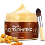 ANAI RUI Turmeric Clay Mask, Vitamin C Facial Mask with Turmeric & Kolin Clay, Cleasning Mask for Acne, Pores, Radiant & Smooth Skin, 6.35 oz