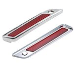 YHMOTO Saddlebag Hinge Latch Covers for Harley Touring Street Electra Road Glide King FLHX FLHR FLTRX FLTRX Ultra FLTRU FLHTCU FLHTKSE 2014-2022 (Chrome+Red)