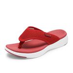 DREAM PAIRS Women's Red Arch Support Soft Cushion Comfort Flip Flop Thong Sandals Size 11 M US Breeze-2