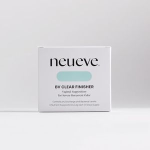 NeuEve BV Clear Finisher, Advanced Relief Suppositories for Stubborn Bacterial Vaginosis in Women Under 45, 3 Count (New Packaging)