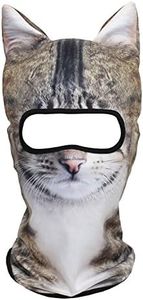 WTACTFUL 3D Animal Ears Balaclava Breathable Cover Hood Face Mask Sun Protection for Skiing Snowmobile Riding Hunting Music Festivals Raves Halloween Party Activities Chinese LiHua Mao MEB-20