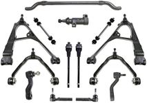 PartsW - 14 Pc Suspension & Steering Kit Control Arm & Ball Joints, Center Link Fits Cadillac Escalade/Chevrolet Avalanche/GMC Sierra