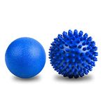 URAQT Spiky Massage Ball Set, 2 Pack Physical Therapy Massage Balls, Hard Lacrosse Ball & Spiky Massage Ball for Myofascial Release and Trigger Point Deep Tissue Massage