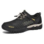 TRAILBLITZ Water Shoes Mens Aqua Beach Swim Shoes for Swimming Pool,Black 8.5