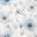 Muriva Lissa Flowers Subtle Matte Tone Floral Themed Romantic Wallpaper for Living Room, Hallway, Feature Walls - Blue 215502