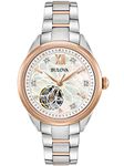 Bulova Women Analogue Automatically Watch with Stainless Steel Strap 98P170