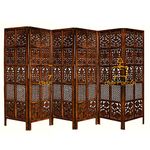 CRAFT DECOR Wooden Room Partition for Living Room, Wood Screen Separator and Wooden Panel Room Dividers Wall Panel for Living Room/Bedroom/Office/Restaurant/Saloon/Decoration(Brown)