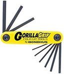 Bondhus Fold-Up Imperial Gorilla Grip Hex Key 5-Piece Set, 3/16-Inch - 3/8-Inch Size