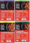 Hot Pack of 4 Self Heating Meals Mixed Flavours for Camping- Vegetarian Mix