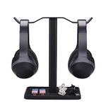 Avantree [Super Stable] Neetto Dual Headphones Stand for Desk, Gaming Headsets Holder Hanger for All Headphones, Display Mount - HS908 New