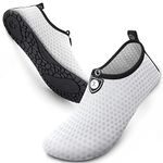 SIMARI Water Shoes for Men Women Aqua Socks Adult Unisex Sports Barefoot Slip-on Indoor Outdoor Activities SWS001 Circular White