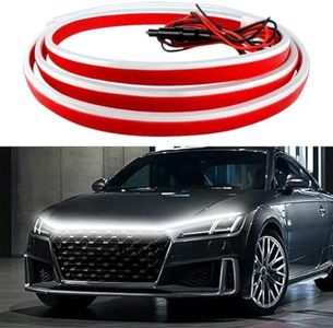Car Hood Light Strip,Dynamic Car LED Strip Light,70 Inches Car LED Strip Light,Exterior Flexible Daytime Running Light Strip for Cars,Truck,SUV(White)