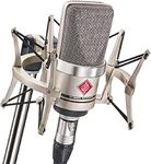 Neumann TLM 102 Studio Set - Cardioid Condenser Microphone Ideal for Home/Professional Studio Instrument Vocal Podcast Twitch Recording - Nickel