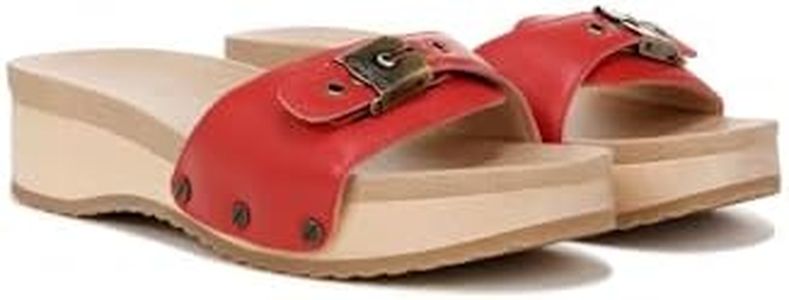 Dr. Scholl's Women's Original Too Slide Sandal, Heritage Red Leather, 6