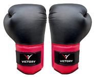VICTORY Boxing Gloves for Men & Women with Moulded Foam Padding Punching Bag Gloves for Boxing, Training, Kickboxing, Muay Thai, MMA, Durable Pu Material Twin Punching Gloves (Size 10Oz, Color Red)