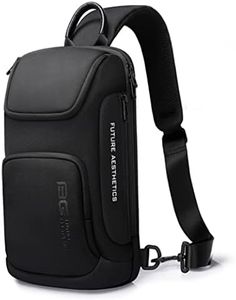 Red Lemon BANGE Anti-Theft Sling Bag – Large Capacity, Water-Resistant Crossbody for Men & Women; Fits 7inch iPad; Ideal for Travel, College, Office, Power Bank, Camera Travel & Daily Use (Black)