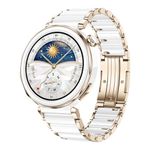 HUAWEI WATCH GT 5 Pro 42 mm Smartwatch, Sharp-Edged Design, Pro-level Sports Watch, Health Tracking, ECG monitoring, up to 14 Days Battery Life, GPS, Bluetooth call, iOS& Android, White Ceramic