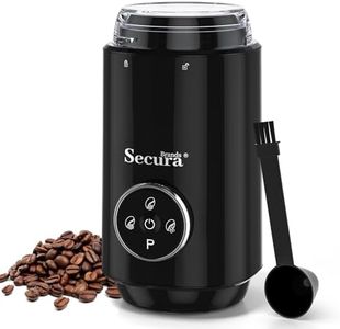 Secura Brands Electric Coffee Grinder with Coarse to Fine Multiple Grind Setting for Coffee Bean, Spices & Herbs, Black