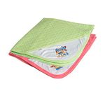CATCUB Ultra Soft Jacquard Cotton Baby Hooded Towel Combo - Pack of 2 (Green, Coral Pink)