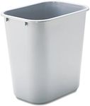 Rubbermaid Commercial 295600GY Deskside Plastic Wastebasket, Rectangular, 7 gal, Gray