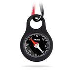 Troika WEGWEISER – COS10/BK – Keyring with compass – incl. Carabiner – PVC/acrylic/ABS/aluminium – red, black original