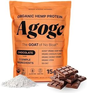 Agoge - USDA Organic Hemp Protein Powder, Chocolate Flavor, The Goat of No Bloat, NSF Certified for Sport, Essential Amino Acids, Plant-Based, Gluten Free, for Women & Men (20 Servings) (Chocolate)