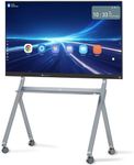 LINGHUFOX 75 Inch Interactive Whiteboard, 4K UHD Touch Screen Digital Whiteboard with Open App Ecosystem, All-in-One Electronic Smart Board for Classroom Office Home(Board+Movable Stand+Wall Mount)