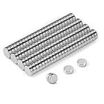 BTLIN Small Neodymium Magnet Disc, Strong Mini Round Magnets for Fridge Whiteboard Noticeboard Office Crafts 6mm x 2mm 100 Pcs