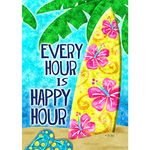 Toland Home Garden Happy Hour Surf 28 x 40 Inch Summer Beach Vacation Decorative House Flag