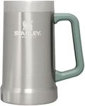 STANLEY Adventure Big Grip Beer Stein 24 oz | Mug Keeps Beer Cold for Hours | Holds 2 Cans of Beer | Insulated Stainless Steel | Heavy-Duty Handle | Stainless Steel Shale