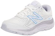 New Balance Women's 840 V3 Walking Shoe, White/Silent Grey, 7 Wide