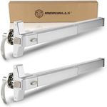 IRONWALLS Panic Bars for Exit Doors with Handle 2-Pack, 27.5” Commercial Door Push Bar Panic Exit Device with Exterior Lever, Stainless Steel Emergency Panic Exit Bar for 27.5”-41” Doors