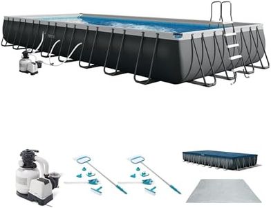 INTEX 26373EH Ultra XTR 32ft x 16ft x 52in Above Ground Swimming Pool Set with Sand Filter Pump and Deluxe Maintenance Cleaning Kit (2-Pack)