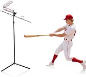 BGOJAB Baseball Soft Toss Pitching Machine | Training System, Support Auto & Manual Ball Drop, Height Adjustable, Hold Up to 10 Balls, Baseball Hitting Swing Trainer for All Ages and Skill