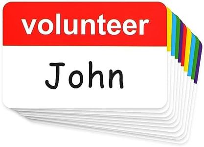 200 Pieces Volunteer Name Tag Stickers Colorful Name Tag Labels 2 * 3inch Self Adhesive Name Tags My Name is Stickers Stickers That Say Volunteer for School charitable (200 Pcs Conventional)