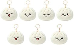 Ausener Weekie Wonders Emotional Dumplings Supports, Stuffed Animals Plush, Funny Birthday Gifts for Women, Cute Plush for Teens Adults (7-Pack, Dumplings)