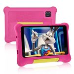 Cheerjoy Kids Tablet 7 inch, Android 13 Tablet for Kids, 5GB RAM+32GB ROM 128GB Expand, Parental Control, Kids Software Pre-Installed, Dual Camera, Android Learning Tablet with Proof Case (Pink)