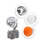 Clear Lambency Flash Diffuser for Speedlite, Universal Flash Diffusor + White/Orange/Silver Dome Cover Set for Camera Photography (Clear)