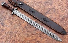 Custom Hand Forged Damascus Steel Swiss Dagger/Sword/GLADIOUS Sword Gladiator Blood GROOVED Sword