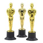 Toyvian 12pcs Golden Award Trophy Reward Prizes for Party Celebrations Ceremony Appreciation Gift Sport Awards