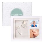 HuBorns - Baby Hand and Footprint Kit Easy to Frame - New Born Gifts & Keepsakes - Non-Cracking Clay Baby Footprint Kit & Handprint Kit - New Baby Essentials & Baby Accessories Ideal as New Mum Gifts