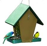 Songbird Essentials Small Hopper Feeder, Recycled Plastic Hopper Wild Bird Feeder, 1.5 Quart Capacity