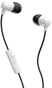 Skullcandy Jib In-Ear Wired Earbuds, Noise Isolating Sound, Microphone, Works with Bluetooth Devices and Computers - White