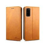 Samsung Galaxy S20 Wallet Phone Cover Leather 6.2 inches,TACOO Kickstand Fold Card Money Slot Protective Slim Fit Women Men Cover Compatible with S20 2020-Khaki