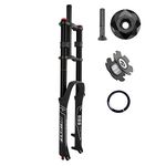 RUJIXU Mountain Bike Front Suspension Fork 26 27.5 29 Inch Disc Brake Air Down Hill Fork 1-1/8" Straight 1-1/2" Tapered Mtb Triple Tree Bike Fork Travel 135mm Quick Release 2440g