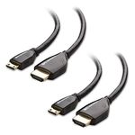 Cable Matters 2-Pack High Speed HDMI to Mini HDMI Cable (Mini HDMI to HDMI) 4K Resolution Ready 3 Feet