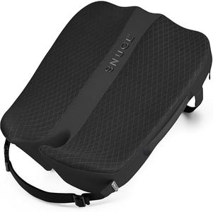 SNUGL Memory Foam Seat Cushion - Ergonomic Coccyx Cushion for Sciatica Pain Relief, Perfect for Car Seat, Office Chair, Gaming and More - Hypoallergenic, Durable, Machine Washable Cover - BLACK MESH