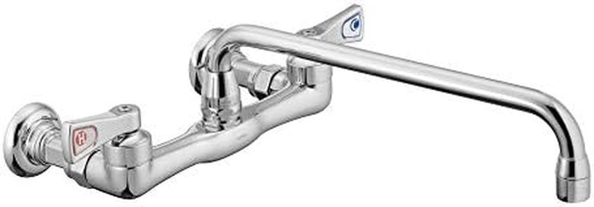 Moen 8119 Commercial M-Dura Two-Handle Wall Mount Utility Faucet 2.2 gpm, Chrome
